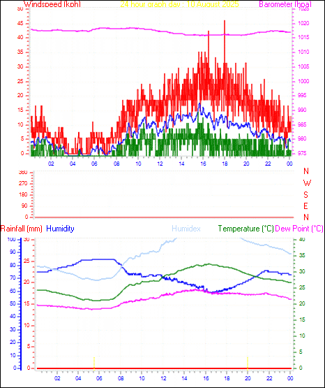 24 Hour Graph for Day 10